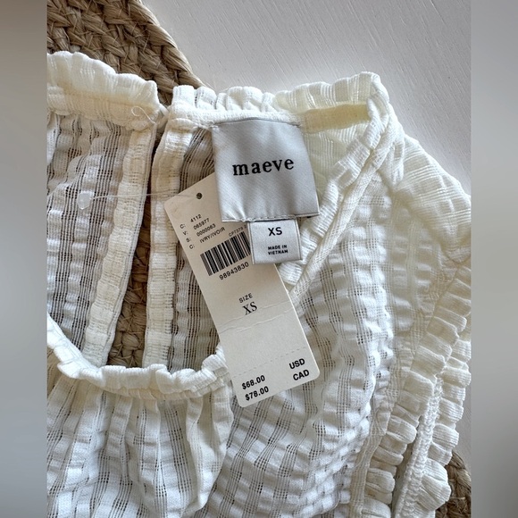 NWT Anthropologie Maeve Smocked White Lace Tank - Picture 5 of 5